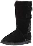 Durable Sole Mukluks MUK LUKS Women\'s Boots Jean-Stiefel für Damen, Ebony/Grey, 34 M EU