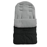 Manyo Chancelière Universelle Poussette, Chancelière Hiver Couverture Emmaillotage Bébé Naissance, Accessoire Poussette Chaises Porte-Bébé (Gris)