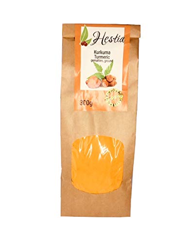 Hestia Cúrcuma Molido En Polvo Sazonador Turmeric ground Especia De Cocina Con Color De La Planta Curcumina, 300g