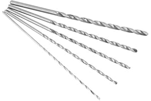 AUSLA 5 Sztuk Długie Wiertło Kręte HSS, Wiertło Kręte, Zestaw Wierteł do Otworów Rdzeniowych, 2 Mm / 3 Mm / 3,5 Mm / 4 Mm / 5 Mm, Wiertło do Drewna Długie, do Aluminium, Drewna, Tworzyw Sztucznych