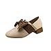 Produktbild NMERWT Frauen Volltonfarbe Flache Spitzen Schuhe mit Bogen Neu Fashion Damen Sommer Sandalen Herde Butterfly-Knot Round Toe Freizeitschuhe