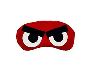 Nitsha Velvet Blind Sleeping Cartoon Character Eye mask shade for Men Women Girls Boys Kids - Black and Red Model No.18