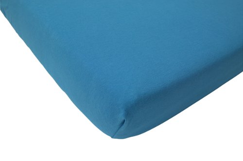 Jollein Fitted Sheet Jersey Playpen Mattress (75 x 95 cm, Blue)