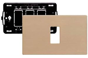 Bticino S503/11RS - Placa para punto de luz, serie Magic, placa rectangular de resina, robusta y fiable, 1 módulo, acabado color marfil