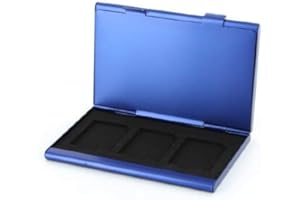 Assecure Aluminium Metal 6 SD SDHC Memory Card Protective Hard Carry Case holder (Royal Blue)