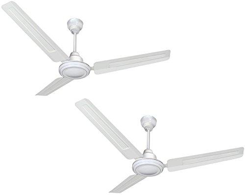 SAMEER Gati 1200mm Ceiling Fan,400 R.P.M-100% Copper Motor, White-Pack of 2