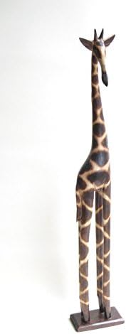 Wooden Hand Carved & Decorated African Standing Giraffe 80cm.....