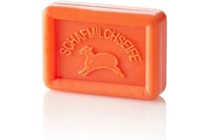12FADENLINE OVIS Schafmilchseife 100g -Blutorange -Reinigung und Pflege mit Schafmilch in Papierverpackung / zero waste ohne Mikroplastik oder Mineralöl