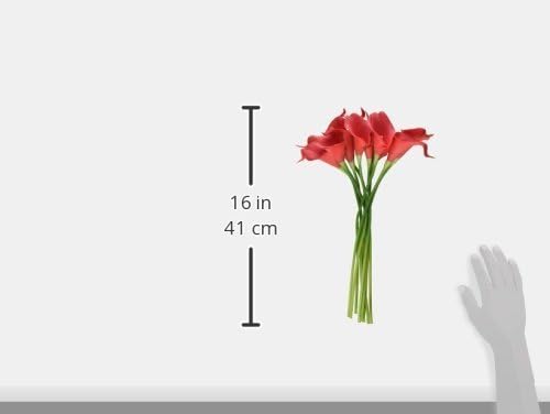 Calla Lily Bridal Wedding Bouquet 10 head Latex Real Touch Flower Bouquets KC54 Red