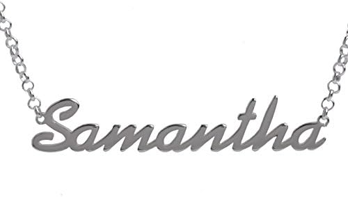 Personalised Name Necklace - 925 Sterling Silver ANY NAME with 16" 18" 20 inch Chains (18)