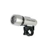Goliton® Bike Bicycle 5 LED Power Beam Front Head Light Headlight Flashlight Torch Lamp - Silver
