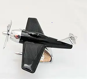 ZESI Decorative Solar Airplane Perfume 360 Degree Rotating Air Freshener Diffuser Solar Powered Car Accessories with Fragrance Bottle