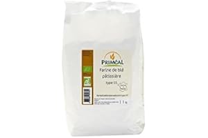 PRIMEAL Priméal Farine de blé pâtissière type 55 - Bio - 1kg
