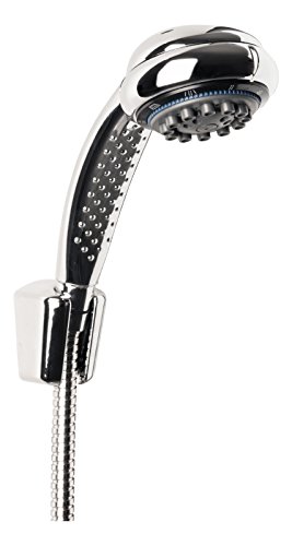 Sanitop-Wingenroth Wannen-Brause-Set 8 | Mit Wandhalter | 8-fach verstellbare Handbrause | Wanne | Chrom