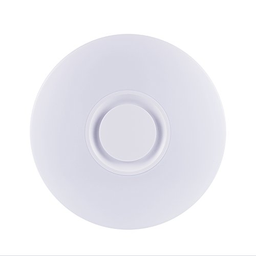 HOREVO Plafonnier Plafón LED Lámpara de Techo con Altavoz Bluetooth, 24W D40cm, Luz blanca Tono ajustable + Luz de colores, APP Disponible [Clase de eficiencia energética A+]