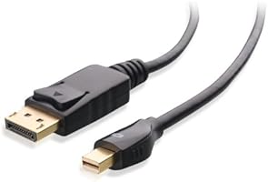 Cable Matters&reg; Plaqu&eacute; or Mini DisplayPort (ThunderboltTM Port Compatible) vers DisplayPort C&acirc;ble en Noir 2m