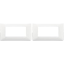 Vimar Placca 4 Moduli Reflex Neve - Confezione Da 2, Per Interruttori E Prese, Design Moderno