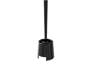 EMBO BOLMEN - Toilet brush and holder, Black plastic with Strong Dense Bristles