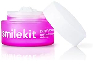 Smilekit® Pap+ Teeth Whitening Powder | Teeth Whitening Kit | Tooth Whitening Powder | Teeth Stain Remover | Hydrogen Peroxide Teeth Whitening Alternative | UK Supplier