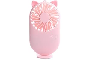 Vivi Bear Portable Petit Ventilateur Mini USB Ventilateur de Poche Ventilateur avec USB Rechargeable et très Petit Ventilateur de Poche pour la Maison,Bureau,Chambre,en Plein air,Voyage (3 Vitesses)