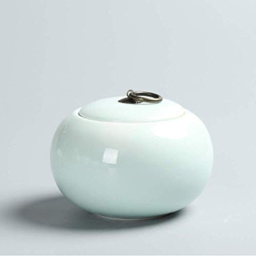 gousheng Verschlossene Dosen Lagertanks Keramische Teedosen Verschlossene Dosen FüR Haushalts-Teedosen Salz, SüßIgkeiten, Kaffee, Kerzen 10 * 14 cm