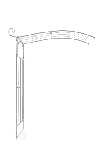 CLP Rosenbogen JASMIN BIG halbrund, zur Wandbefestigung, Eisen, Höhe 230 cm, Breite 180 cm, Tiefe 60 cm antik weiß - 2