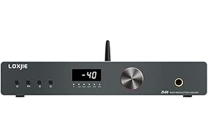 LOXJIE Hi-Res D40 DAC i wzmacniacz słuchawkowy, układ 2xES9068AS, wejście USB/optyczne/koncentryczne/AES (EBU)/Bluetooth/I²s, MQA LDAC 24bit/96kHz, APTX, SBC, AAC, THD+N -122dB OPA1612