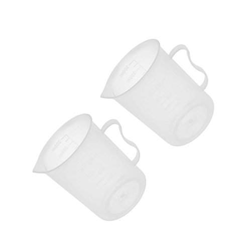 TOOGOO(R) 3 Stueck Schueler labor Kunststoff Wasser fluessigkeitsbehaelter Messbecher 300mL - 3