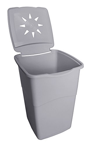 Wäschetruhe Wäschekorb Wäschepuff mit Belüftung Koral hellgrau 50 Liter belüftet - 4