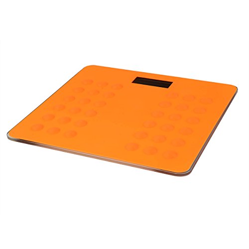 Silikon Anti Rutsch Design Digitale Personenwaage Kinderwaage in Orange Deallink Sicherheits Glas LED Badwaage Fußwaage bis 150 KG / 330 LB - 4