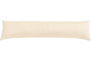 EXCLUSIVELY DESIGNED BY BRIT COTTON Brit Cotton Door Draft Excluder Hollow Fiber Filled-Draft Excluder for Doors Window-Draught Excluder Cushion with Plain Cover Guard-Door Stopper-Wind Air Blocker Energy Saver (Cream, Pack of 1)