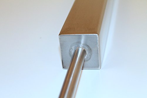 Stilvolle Grabvase aus quadratischem Edelstahlrohr - 8