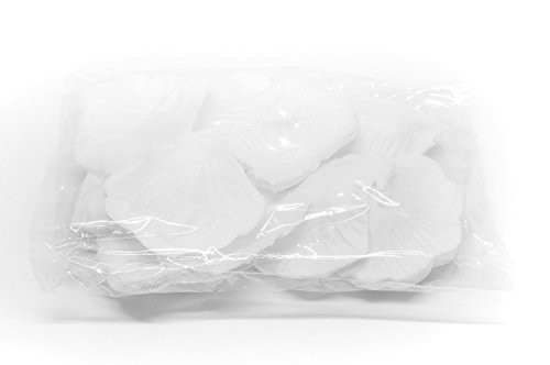 500 x Rosenblüten, Rosenblätter, Blumenblätter, Seidenblumen, Kunstblumen für die Hochzeit aus Seide von trendario (weiss) - 3