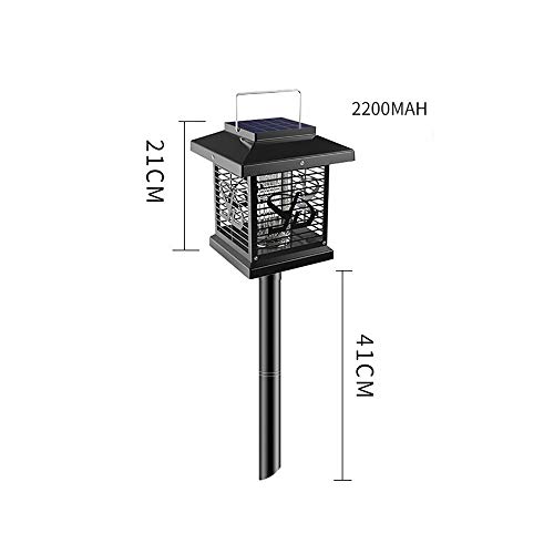 Preisvergleich Produktbild Insektenvernichter Insektenfalle Mückenfalle Solar Mosquito Killer Lampe Wasserdichtes UV-Licht Hochspannungsgitter IP67 Wasserdicht Und Wiederaufladbare Insekt Zapper LED Licht (land Insert) Mückenve
