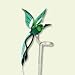 Produktbild Blumenstab Paradiesvogel grün-weiss