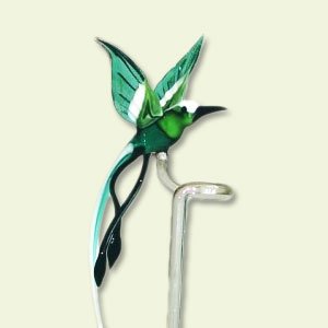 Preisvergleich Produktbild Blumenstab Paradiesvogel grün-weiss