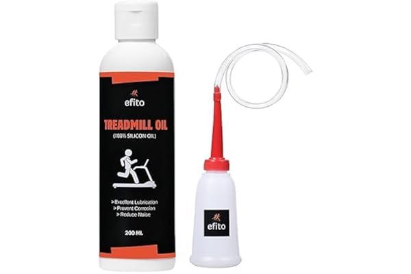 efito High Viscosity Pure Silicone Treadmill Lubricant Oil for Belt - Premium Silicone Lubricant with Oil Dispenser for Smooth Performance & Longevity 200 ml