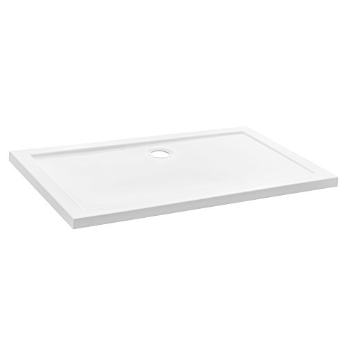 [neu.haus] Receveur de douche 90x120cm blanc pur bac à douche rectangulaire extra plat salle de bains