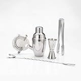 ★ El juego de camareros incluye: set de 5 piezas para principiantes, agitador de vino, coctelera de 250 cc, taza medidora para rizar, cuchara de tenedor, espátula para hielo gruesa, filtro de hielo binaural, etc. Se incluyen todas las herramientas de camarero necesarias.