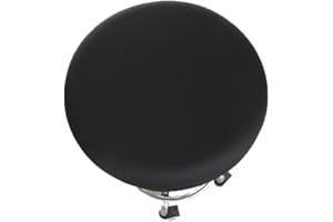 Lukery Copri Sgabello Rotondo Elastico Lavabile Sedia Copre Fodera Coprisgabello Facile da Pulire Protettiva Copre per 30-45cm Sgabello da Bar, Ufficio Festa in Hotel Sedia (Nero,1pcs)