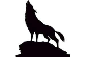 HUAMENGYUAN Confezione da 4 adesivi per auto re lupo, adesivi per auto totem lupo, decalcomanie adesive per paraurti auto in pvc, adesivi per auto riflettenti, per moto/muro/laptop/camion/auto