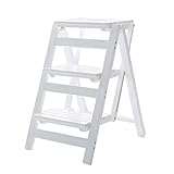 ✎ Design: Klappspeicher, kann platzsparend in der Ecke verstaut werden.Lader mit 3 sicheren und breiten Stufen.Ladelager 150kg.