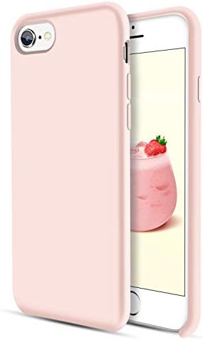 DUEDUE iPhone 6 6S Case, Liquid Silicone Case Simple Gel Rubber Matte Phone Case Thin soft Bumper Sleek Slim Cover Protective Case for iPhone 6 6S (4.7 inch),Pink