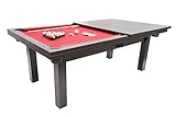 CONVERTIBLE: este billar americano está dotado de una bandeja adaptable para convertir el billar en mesa para cenar (6 personas).