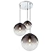 Produktbild Chrom Decken Pendel Leuchte Wohn Zimmer Beleuchtung Glas Kugel Lampe rauch Globo 15861-3