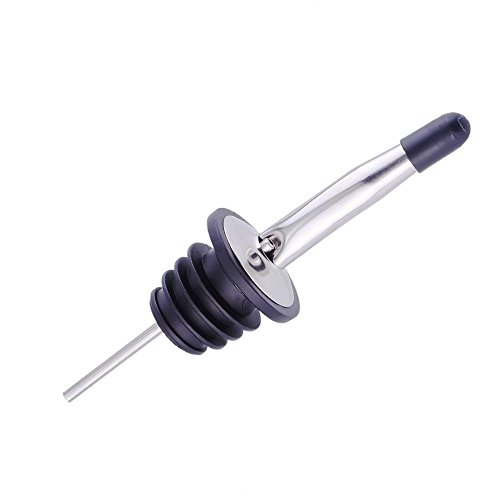 eBoot Edelstahl Flaschenausgießer Weinausgießer Ausgießer Flasche Stopfen aus Edelstahl mit Gummi Staubkappen, 12 Stück - 2