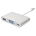 Produktbild Typ C to VGA USB 3.0/UBS 3.1 RGB QXGA Video Kabel Konverter Adapter for Nitendo Switch USB C Type-C DP Alt Mode Smartphone Netbook Laptop Macbook ChromeBook Nokia N1 Lumia 950 950XL Samsung Galaxy S8/S9/Note8 Huawei P20 Pro Mate 10 to Display Monitor or Projector Support Full HD 1080P