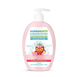 Mamaearth Super Strawberry Body Lotion & Cream for Kids with Strawberry & Shea Butter - 400 ml