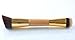 LyDia® Professional Double-Sided Eco-friendly Bamboo Handle Face & Body Flat and Angled Foundation/Blush/Loose Powder/Bronzer/Highlighter/Concealer Contour Buffing Brush F-021