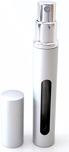 Perfume Aftershave 6ml Atomiser Atomizer Bottle- Travel Refillable Spray (Silver)